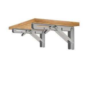 16 Inch Wholesale Furniture Hardware Custom <b>Floating</b> Stainless Steel L Corner <b>Bracket</b> Mounting Folding <b>Shelf</b> Wall <b>Brackets</b> - Product Image 2