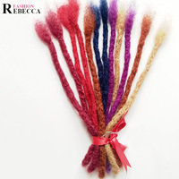 8 ''-20'' 100% Afro crespo capelli umani Dreadlocks estensioni Locs Dreadlocks trecce umane terrore ciocche Rebecca moda