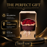 Boîte cadeau écologique recyclable pour bouquet, boîte d'emballage rigide en carton ondulé pour la livraison de fleurs