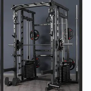 Gym Power Rack Equipment Squat Rack Functional Home Set Multi Function Weight Smith Machine For Sale