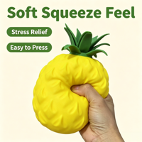 Jouet Squishy Géant Ananas Doux et Moelleux de 22 cm, 780 g, à Rebond Lent, Anti-Stress et Décompression, Boîte Mystère