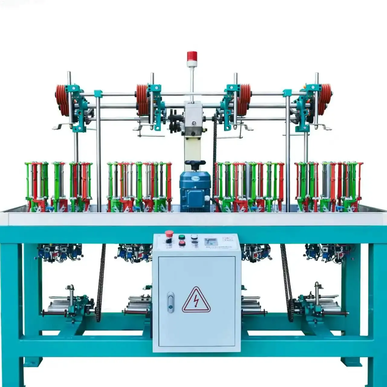 Xuzhou Jiubang Automatische 16 Spil 4 Hoofd Schoenveter Maken Machine Vlechten Machines Touw Weefmachine Elastische Band