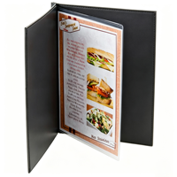 Protège-menu personnalisable en cuir PU avec reliure à vis A4/A5 – Support de menu sur mesure