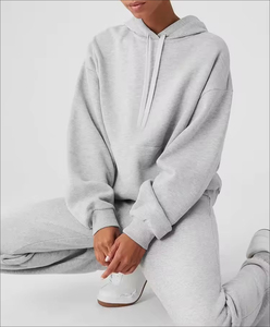 Sweat-shirts à capuche décontractés unisexes à séchage rapide avec logo personnalisé, 320 GSM, 65% coton + 35% polyester, sweat-shirts à capuche oversize vierges - Product Image 4