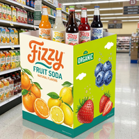 Présentoir en carton grand format pour supermarchés, bac de sol en carton pour aliments pour bébés, idéal pour les centres commerciaux