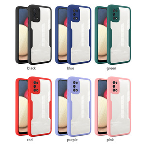 Clear Full Body shockproof Tpu PC phone case For Samsung A72 double sided Screen protector Phone cover For Samsung A52