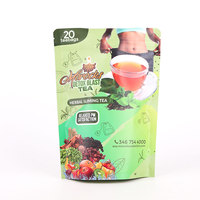 Sachets de thé de désintoxication du ventre de 14 jours les plus vendus sachet d'emballage de thé aux herbes bio de marque privée