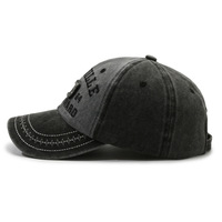 Gorra de Béisbol Estilo Coreano, PVC, Denim Lavado, Visera Curva, Diseño Hip-Hop de 6 Paneles con Bordado de Letras, Unisex para Adultos