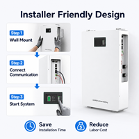 Batterie LiFePO4 murale élégante 51,2 V 100 Ah, stock local UE, stockage d'énergie domestique sûr et fiable pour système solaire, gain de place