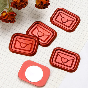 ตราประทับขี้ผึ้งรูปทรงสี่เหลี่ยม ลายหัวใจ ดีไซน์ซองจดหมาย หลายสีให้เลือก สำหรับการ์ดเชิญและซองจดหมาย - Product Image 2