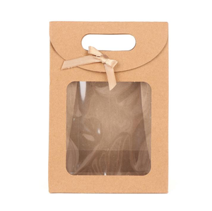 Grands sacs cadeaux portables à fond carré avec fenêtre transparente pour bonbons, biscuits, gâteaux, pâtisserie, collations de fête - Product Image 5