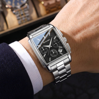 Reloj Skmei 2339 de Acero Inoxidable para Hombre, Diseño Cuadrado Dorado de Lujo, Reloj de Cuarzo de Moda para Negocios, con Logotipo Personalizado