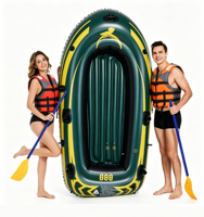 Bateau pneumatique en caoutchouc épaissi résistant à l'usure, bateau de pêche gonflable pour 2/3/4/5/6 personnes
