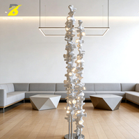 Lustre décoratif Bang Sheng, lampe suspendue en verre et cristal, métal, hauteur réglable, commande par application, garantie 5 ans, haut de gamme