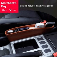 Organisateur latéral de siège de voiture en cuir direct d'usine Boîte de rangement multifonctionnelle Gap Organisez votre voiture avec ce sac de rangement élégant