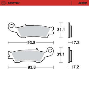 Moto Master FANTIC 125 XE 21-22 pastiglie da corsa anteriori ad alte prestazioni - Product Image 1