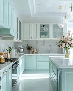 Gabinete Personalizado Verde Menta de Lujo Vermont Premium Colección 2026 con Tamaño Personalizado para Cocina de Penthouse Urbana - Product Image 6