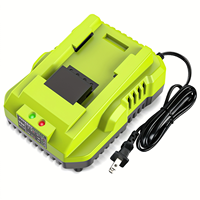 Victpower 40V 6Ah LiFePO4 Paket Baterai Lithium-Ion dengan Pengisi Daya Cepat 5A 2-Paket untuk Alat Listrik RYOBI 800-Cycle
