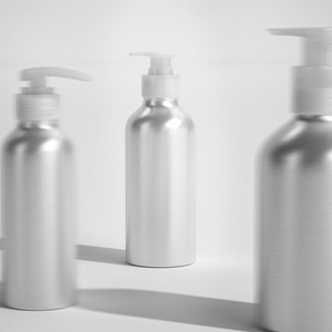 Customized Silver Aluminium 100ml Metal Bottles with <b>Pump</b> Cap Empty Bottle for Liquid Soap <b>Hand</b> Sanitizer - Product Image 4