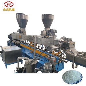 PP PE + CaCO3/talco/Tio2/máquina de fabricación de masterbatch de plástico negro carbón granulador de plástico caja de cambios de motor único/<span class=keywords><strong>triple</strong></span>/doble PLC - Product Image 6