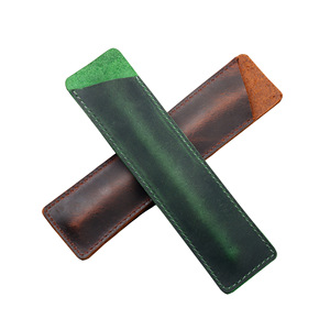 Attrayant bricolage nouveau <span class=keywords><strong>Design</strong></span> en cuir de vache véritable pochettes <span class=keywords><strong>à</strong></span> crayons étui <span class=keywords><strong>à</strong></span> recycler idéaux atelier personnalisé salle d'étude porte-stylo - Product Image 1