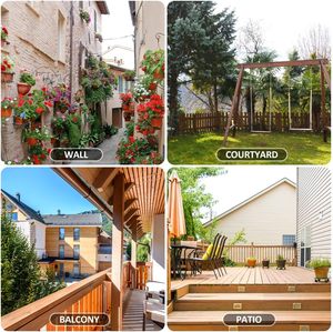 Năng lượng mặt trời chuỗi đèn cho mở rộng hàng rào không thấm nước Ivy riêng tư màn hình nhân Tạo Lá <span class=keywords><strong>Faux</strong></span> trumpet hoa violet hàng rào - Product Image 6