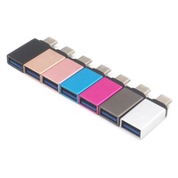 Prix usine aluminium USB-C mâle vers USB 3.0-A adaptateur femelle OTG Type C vers USB a pour Smartphone et ordinateur portable de bureau