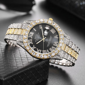 Super Popular Mens Starry Sky Watch Quartz Movement Diamond Cubic Zirconia Bling Bling Watches With Roman <strong>Numerals</strong> - Product Image 5