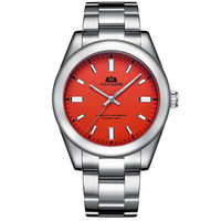 Montre automatique mécanique pour hommes, boîtier en alliage, lumineuse, calendrier, semaine, style sport, exercice, 41mm, bracelet en caoutchouc, pointeur caché, 30M