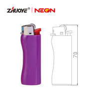Briquet chinois en gros au butane, en plastique, avec pierre à feu, pour cigarettes, gaz, modèle CLASSIC Fire Mini Lighter