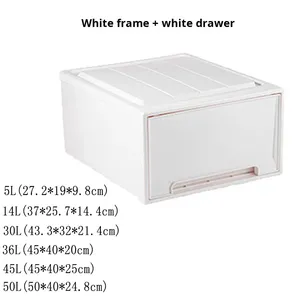 صندوق تخزين بلاستيكي شفاف بسعة كبيرة 70-80 لتر، منظم أحذية وملابس داخلية لغرفة النوم، صندوق تخزين ألعاب - Product Image 6