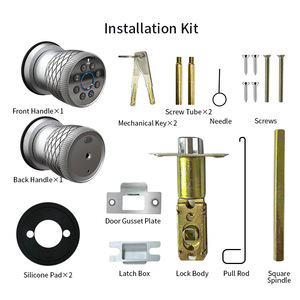 Serrure intelligente moderne et simple <span class=keywords><strong>en</strong></span> aluminium avec empreinte digitale, prise <span class=keywords><strong>en</strong></span> charge multilingue, anti-graffiti, serrure à combinaison physique, pour bois - Product Image 3