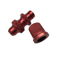 Precise Alignment CNC Machining OEM Aluminum Milling Drilling Turning Parts Red Shiny Precise Tolerance Custom Car Parts