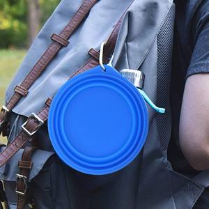 Tazón Plegable para Perros, Plato Portátil Plegable para Mascotas con Clip de Montañismo, Tazón de Alimentación para Viajes - Product Image 2