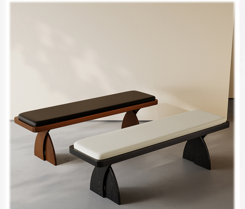 Middle Ancient Style Solid Wood Bench