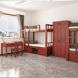 Leader Creation Solid Wood Bunk <b>Beds</b> 2000*900*1800mm With Storage Dormitory Furniture Customizable - Product Image 2