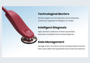 Estetoscopio Veterinario Portátil de Cardiología con IA, Estetoscopio Digital Electrónico Inteligente para Clínica Veterinaria, Interpretación Precisa, Compartición Multiusuario - Product Image 3