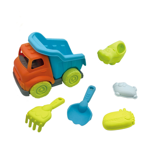 Ensemble de jouets de plage pour enfants, 6 pièces, camion à benne basculante, pelle, râteau, moule, jouets d'extérieur d'été - Product Image 5