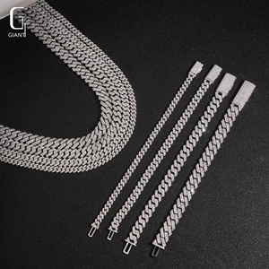 Chaînes cubaines en moissanite VVS 6/8/10/12mm en argent 925, collier cubain HipHop, testées comme des diamants, en stock aux États-Unis - Product Image 4