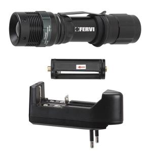 Linterna Manual con Zoom de Aluminio FERVI con 1 LED para Actividades al Aire Libre - Product Image 1