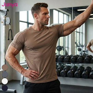 Maglietta Sportiva Estiva Janya, Top Sportivo Vuoto, Abbigliamento da Palestra, Maglia Sportiva a Maniche Corte, T-shirt da Uomo Girocollo per Allenamento e Fitness - Product Image 5