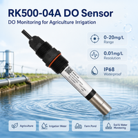 Sensor de Oxígeno Disuelto Sumergible con Tapa Fluorescente de Acero Inoxidable 316L, Carcasa de Plástico ABS, Bajo Consumo de Energía de 0.2W