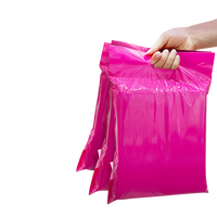 Poignée de courrier Express d'expédition de couleur rose Poly Mailer pour vêtements sacs d'expédition d'expédition auto-scellants Poly Mailer avec poignée