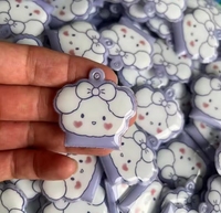 Gantungan kunci empuk PVC kustom keren plastik lunak untuk jimat buku