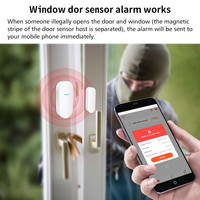 ANGUS WiFi sans fil Porte Fenêtre Capteur Alarme Smart Home Security Système d'alarme Notification gratuite APP Google Home Siri Compatible