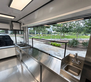 Trailer per Caffè Personalizzato OEM con Design a Capsula Arrotondata, Insegna al Neon a Mezzaluna, Mensola a Muro e Macinacaffè Doppio per Espresso <span class=keywords><strong>Bar</strong></span> - Product Image 6