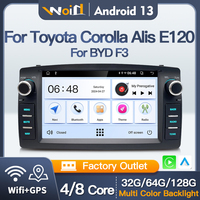 Reproductor Multimedia para Auto STWEI con Android 13, Radio, Video, Carplay para Toyota Corolla Altis E120 2000-2006, BYD F3 2003-2020, GPS Inalámbrico