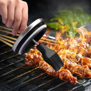 Premium Grill BBQ Accessories Stainless Steel 430 Barbecue Sauce Pot Basting Pot With Basting Brush Set