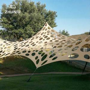 Tente de camping ZHUNIU <span class=keywords><strong>Unistrengh</strong></span> en forme d'étoile, imperméable, anti-UV, coupe-vent, en polyester extensible, pour toutes les saisons, événements en plein air - Product Image 2