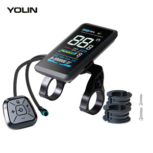Pantalla LCD a color <span class=keywords><strong>VA</strong></span> <span class=keywords><strong>de</strong></span> pantalla completa para bicicleta eléctrica Yolin Wholesale YL91F-V, 36V 48V 52V 4.0 pulgadas, IP65, resistente al agua. - Product Image 3